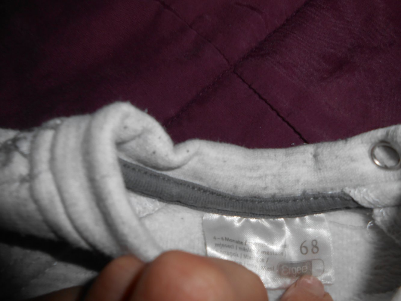 grauer Pullover 68 ergee pink