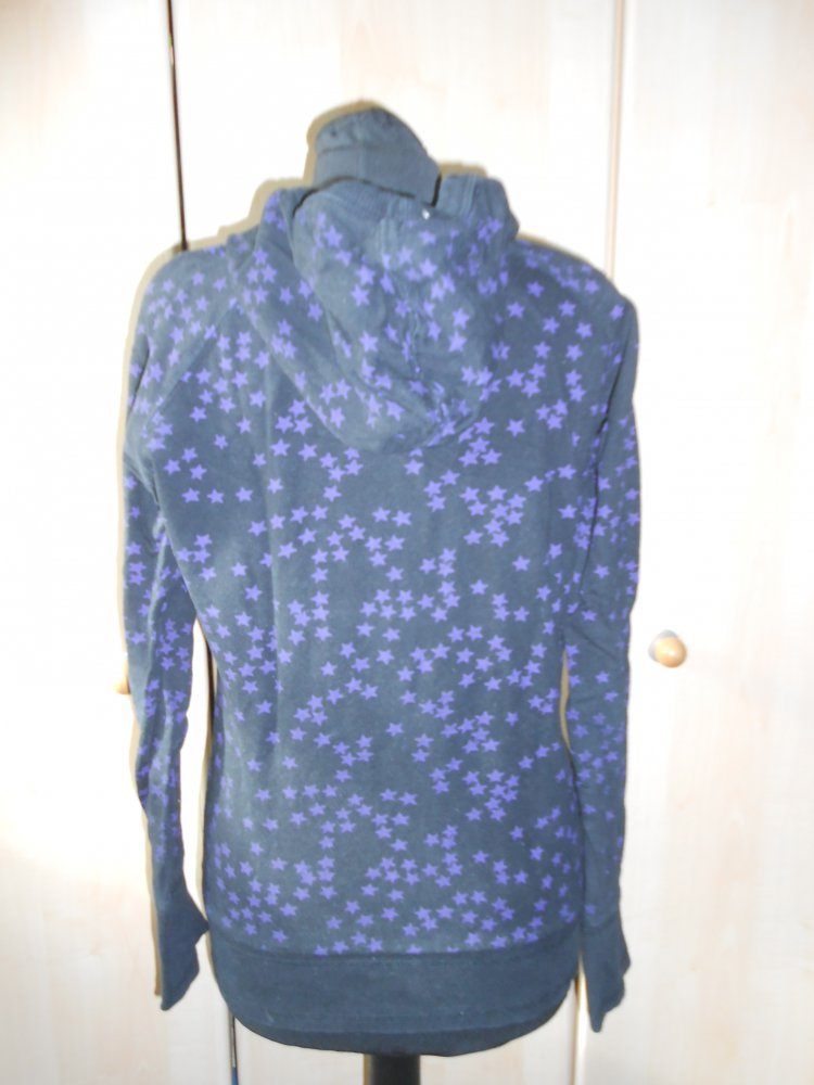 Pullover Kapuze Hoodie schwarz lila M eher S one love