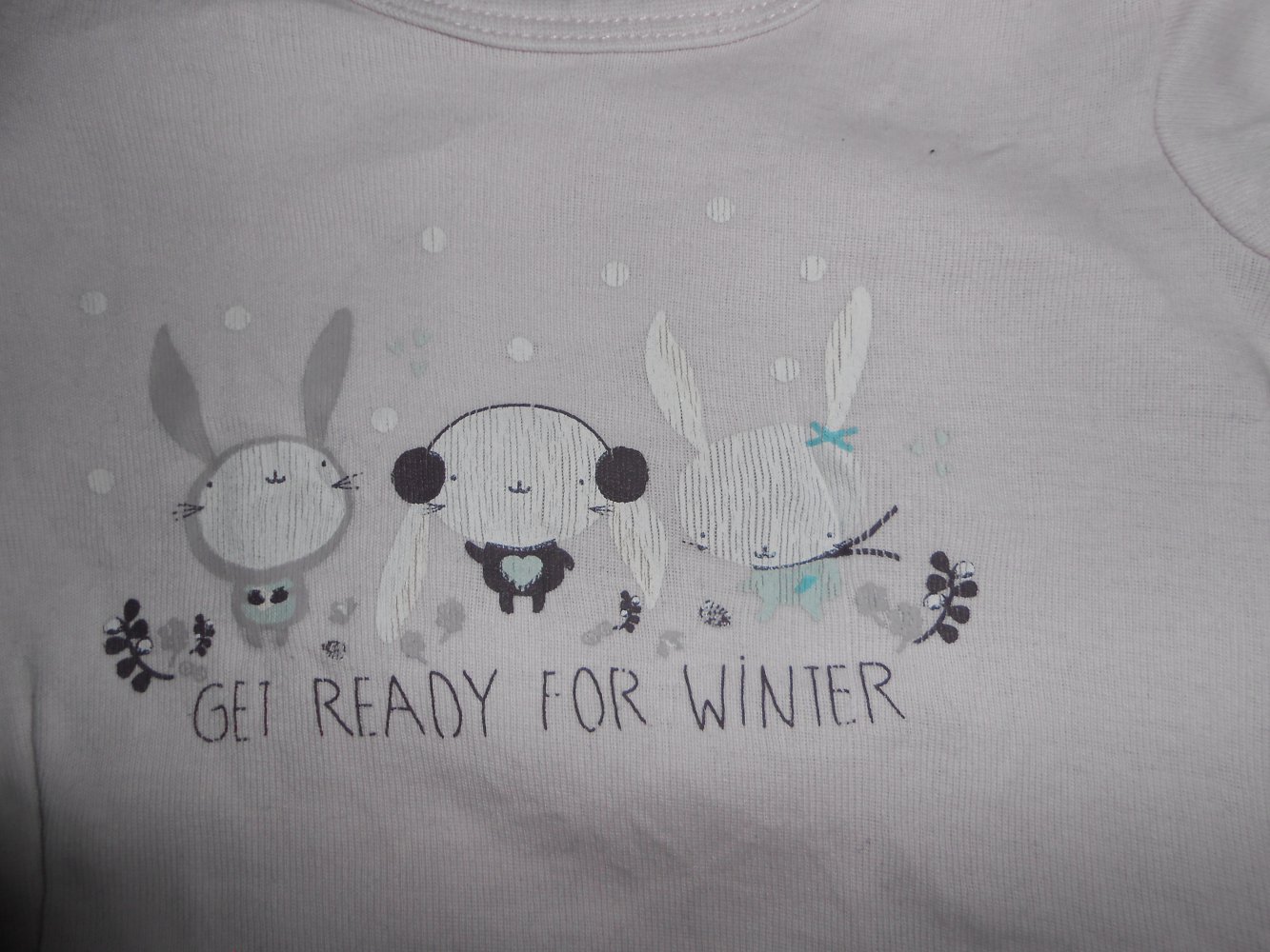 2 Bodys 62 H&M grau rosa