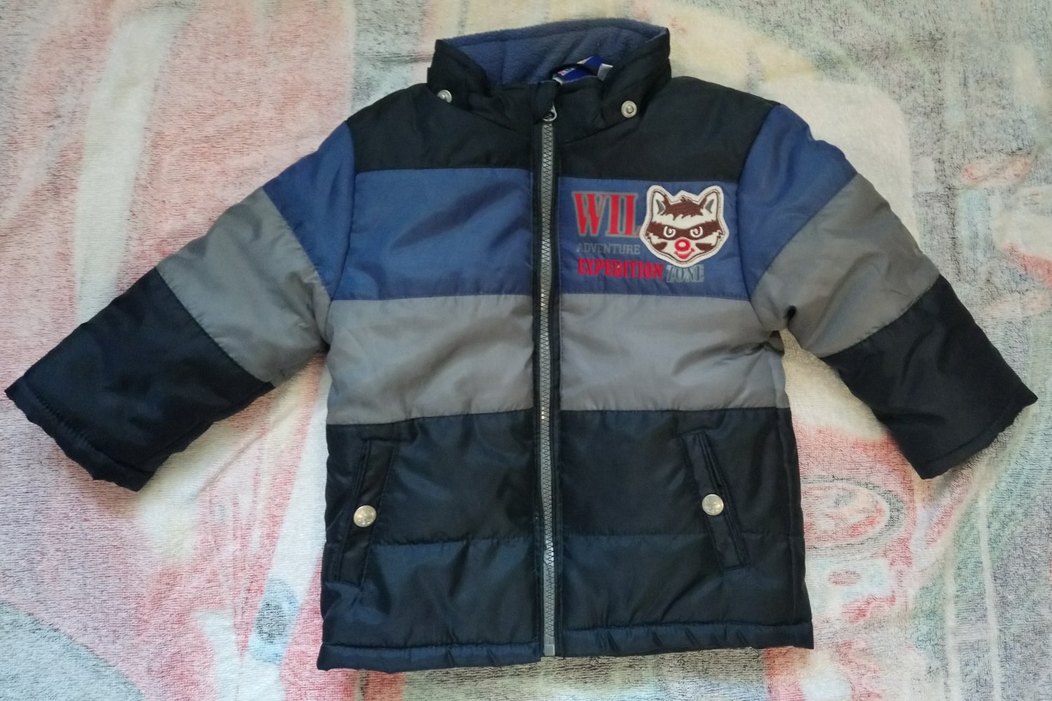 Winterjacke 86  blau grau lupilu