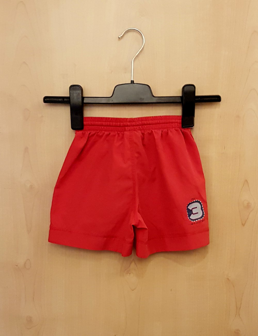 rote Sporthose kurz Shorts - Adidas - 92