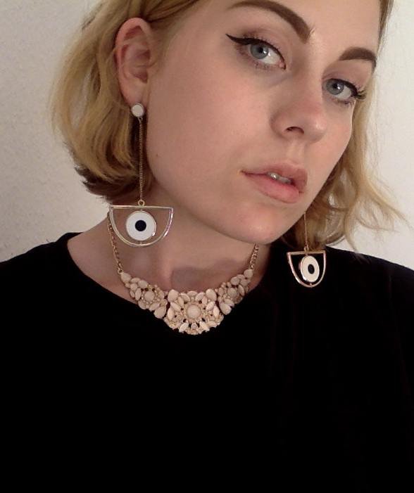 Statement Kette Blumen Gold Rosé