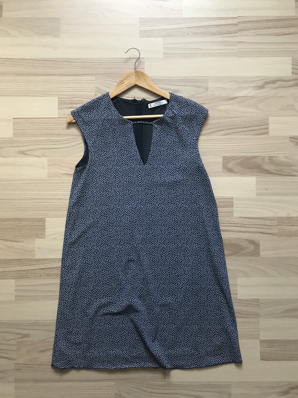 Kleid gr.S Mango, blau, Punkte 