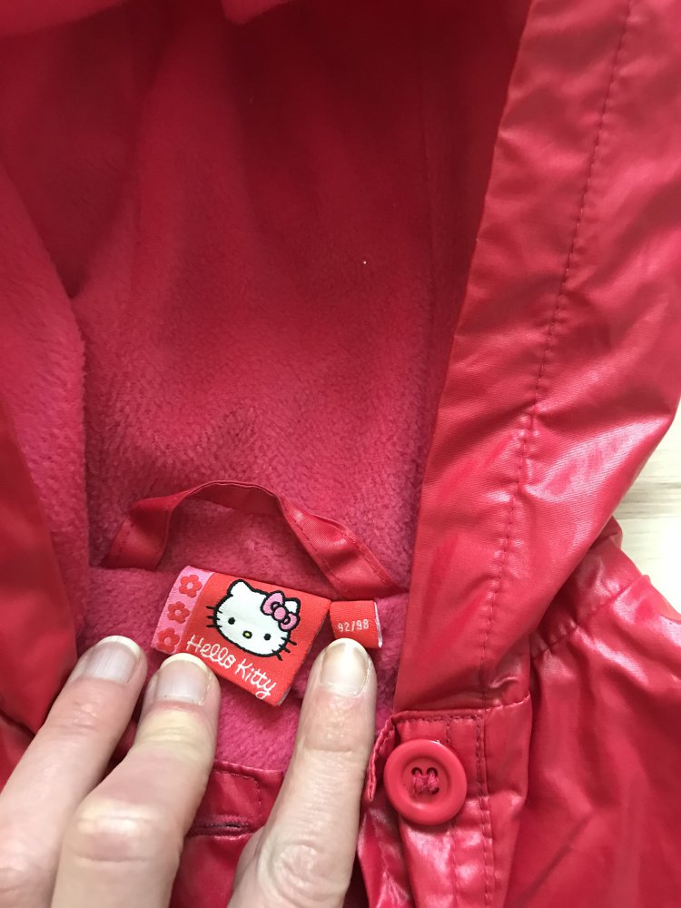 Regenjacke gr.92/98 hello kitty, rot 