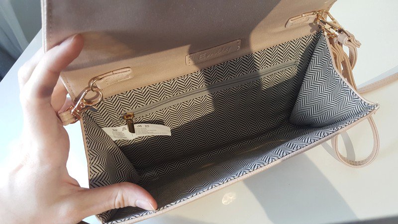 Clutch/ Handtasche - beige/ nude/ hautfarben - SIX