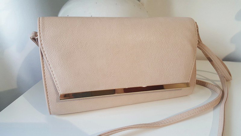 Clutch/ Handtasche - beige/ nude/ hautfarben - SIX