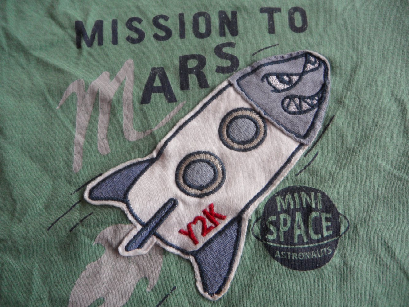 Benetton Weltraum T-Shirt Rakete Weltall 98/104