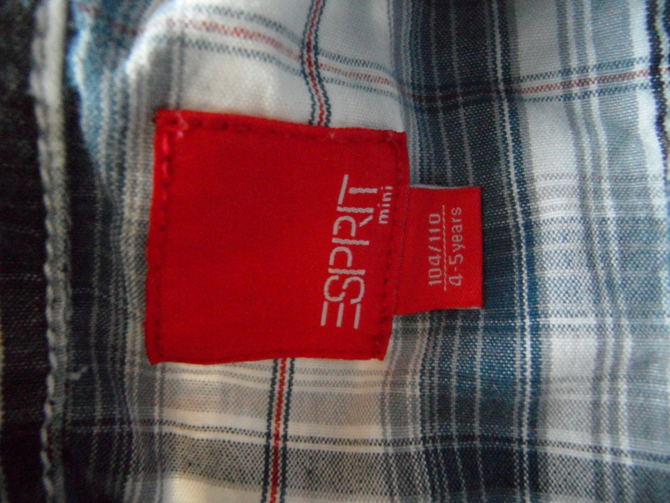 Esprit kariertes Hemd 104/110 Karo