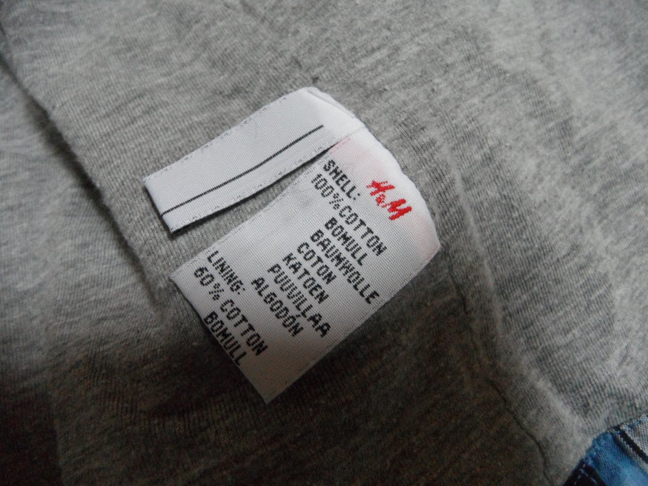 H&M gefüttertes Hemd 104 kariert Karo