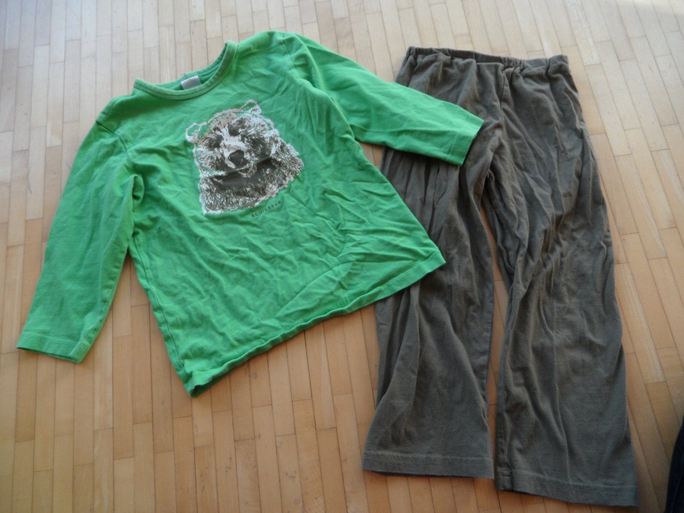 Schiesser Schlafanzug Pyjama Bär 104