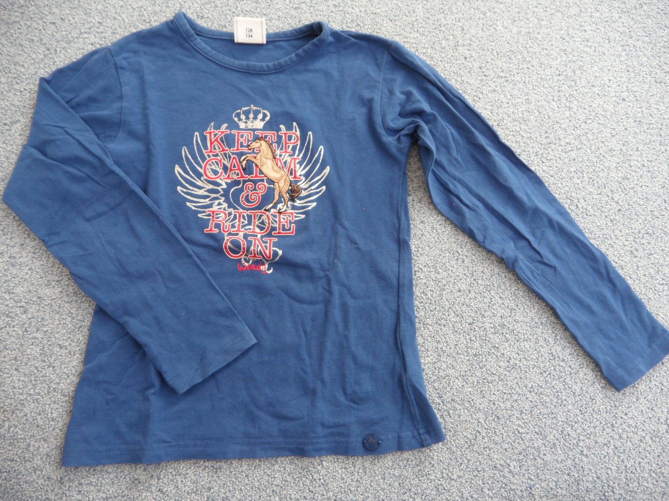 Salt and Pepper Wendy Langarmshirt Pferd 128