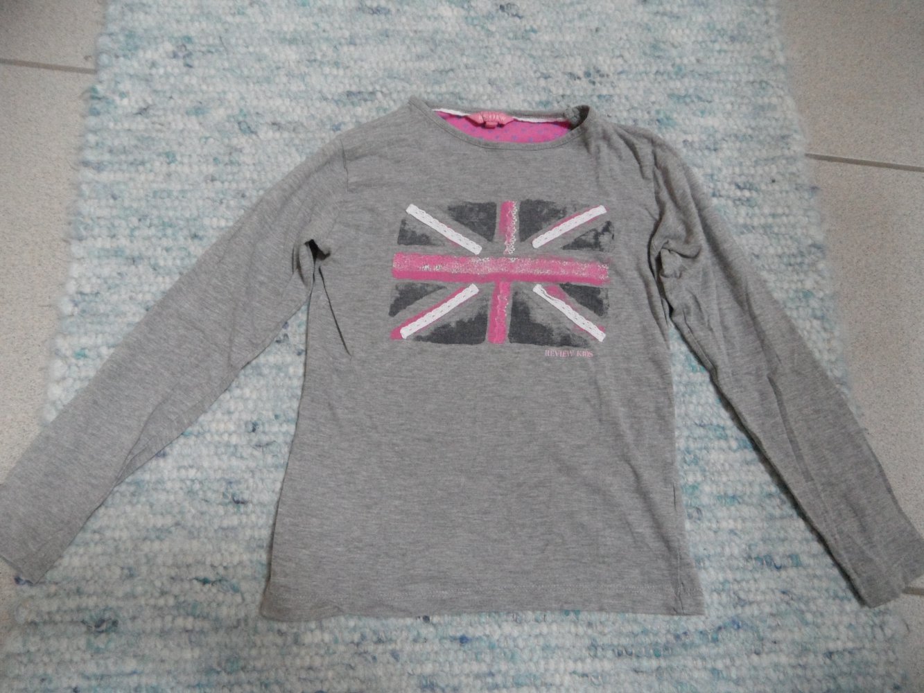 Review cooles Langarmshirt mit Flagge 128/134