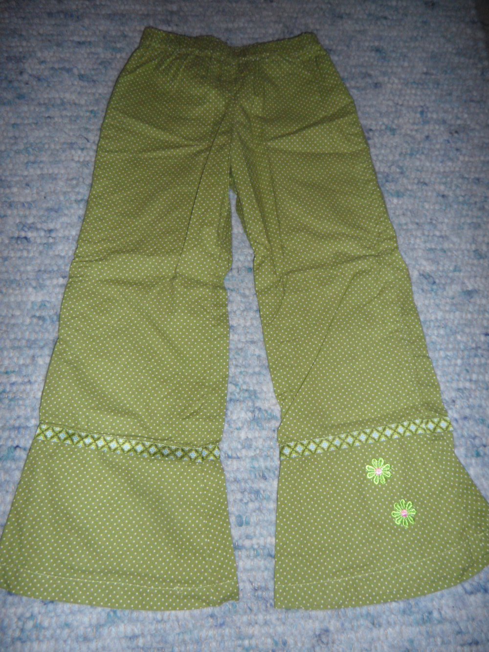 Polka Dots grüne Hose Punkte DIY