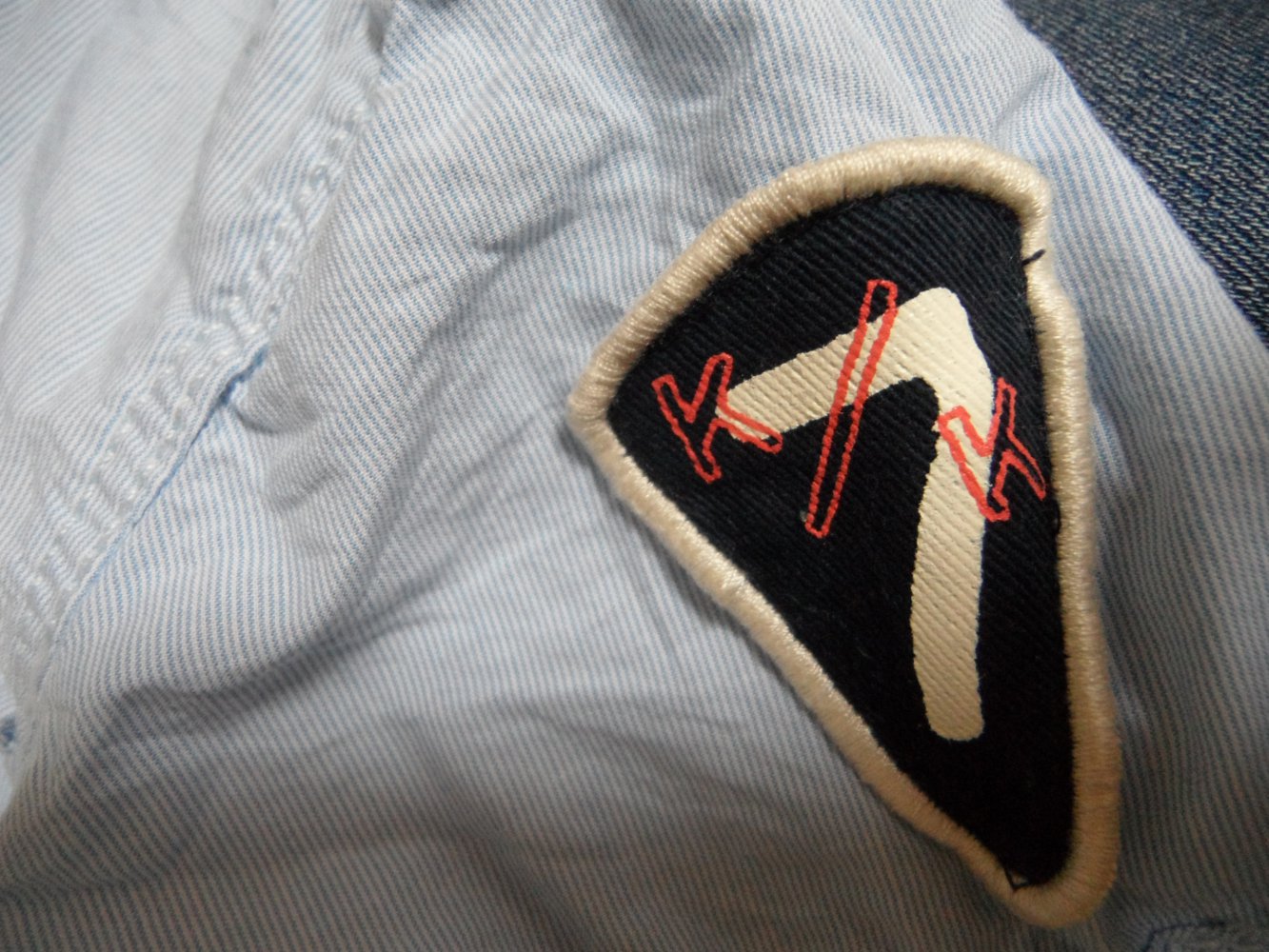 H&M Hemd kurzarm Nadelstreifen 104