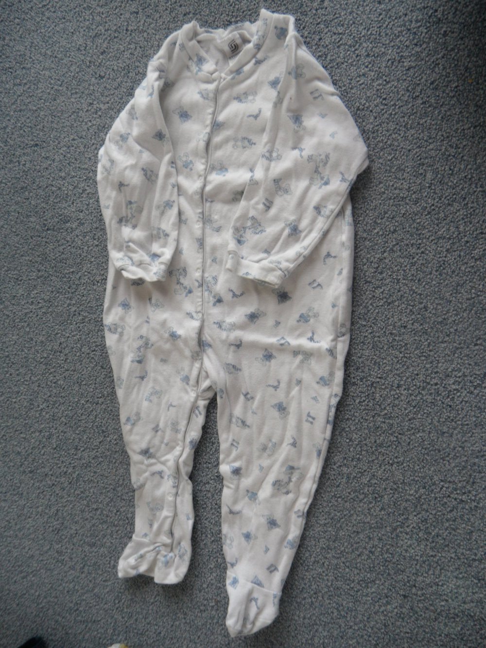 Stummer Schlafanzug Pyjama Einteiler mit Füßen