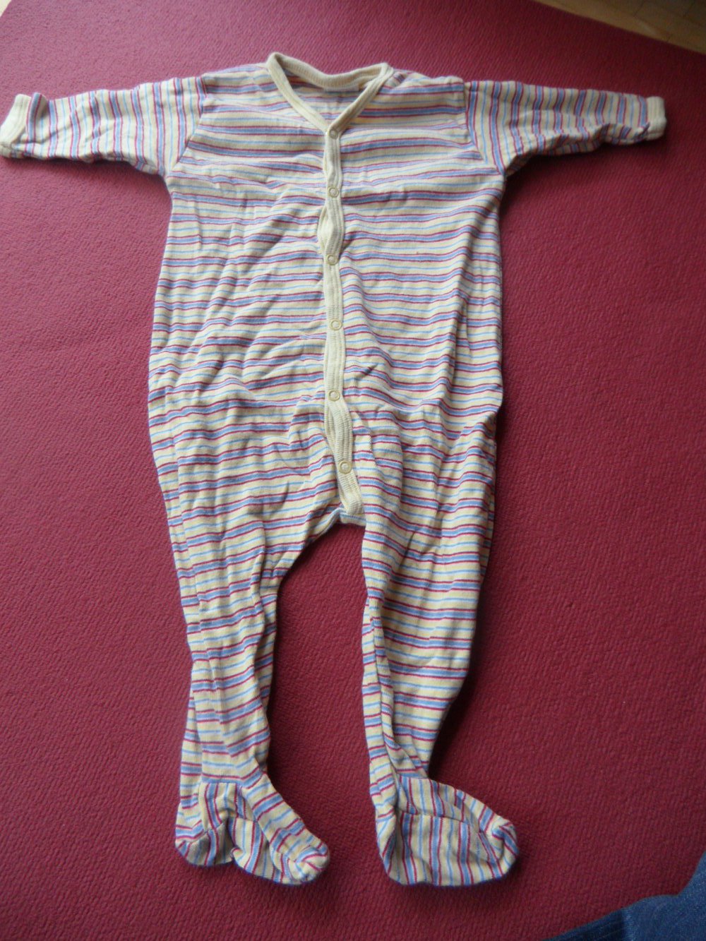 Öko Alana Gr. 62/68 Schalfanzug Einteiler Ringel