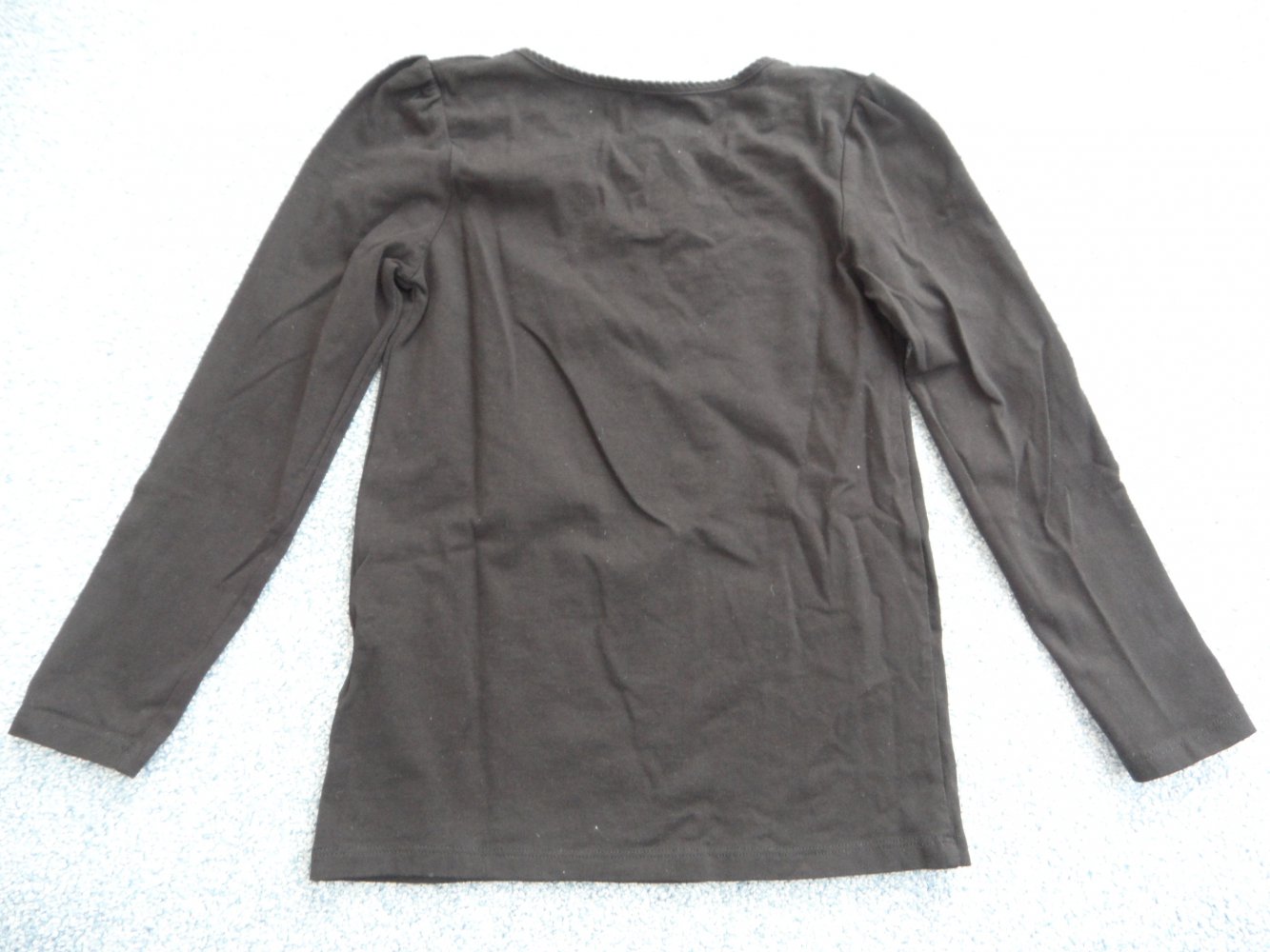 H&M basic organic Langarmshirt schwarz 122/128