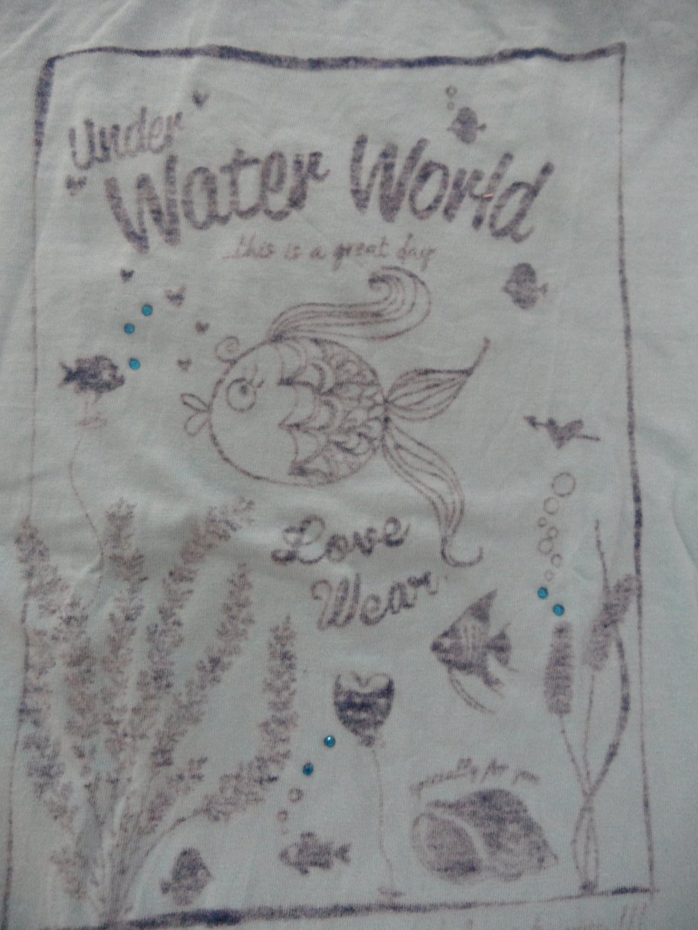 blue seven T-Shirt wenig getragen Unterwasser maritim