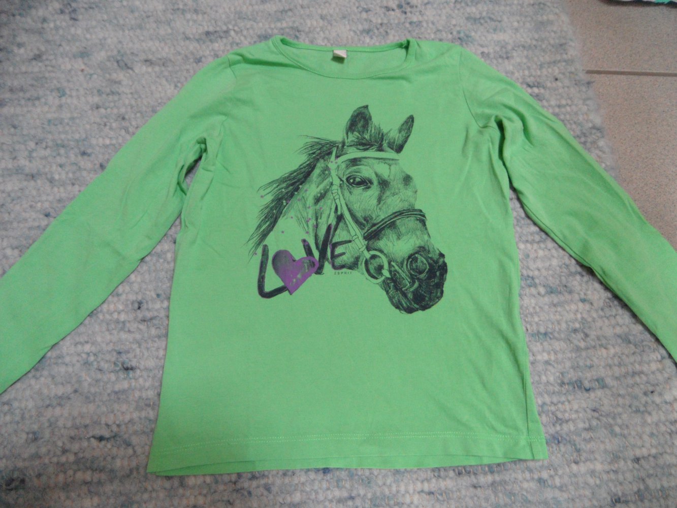 Esprit tolles Langarmshirt Pferd 128/134