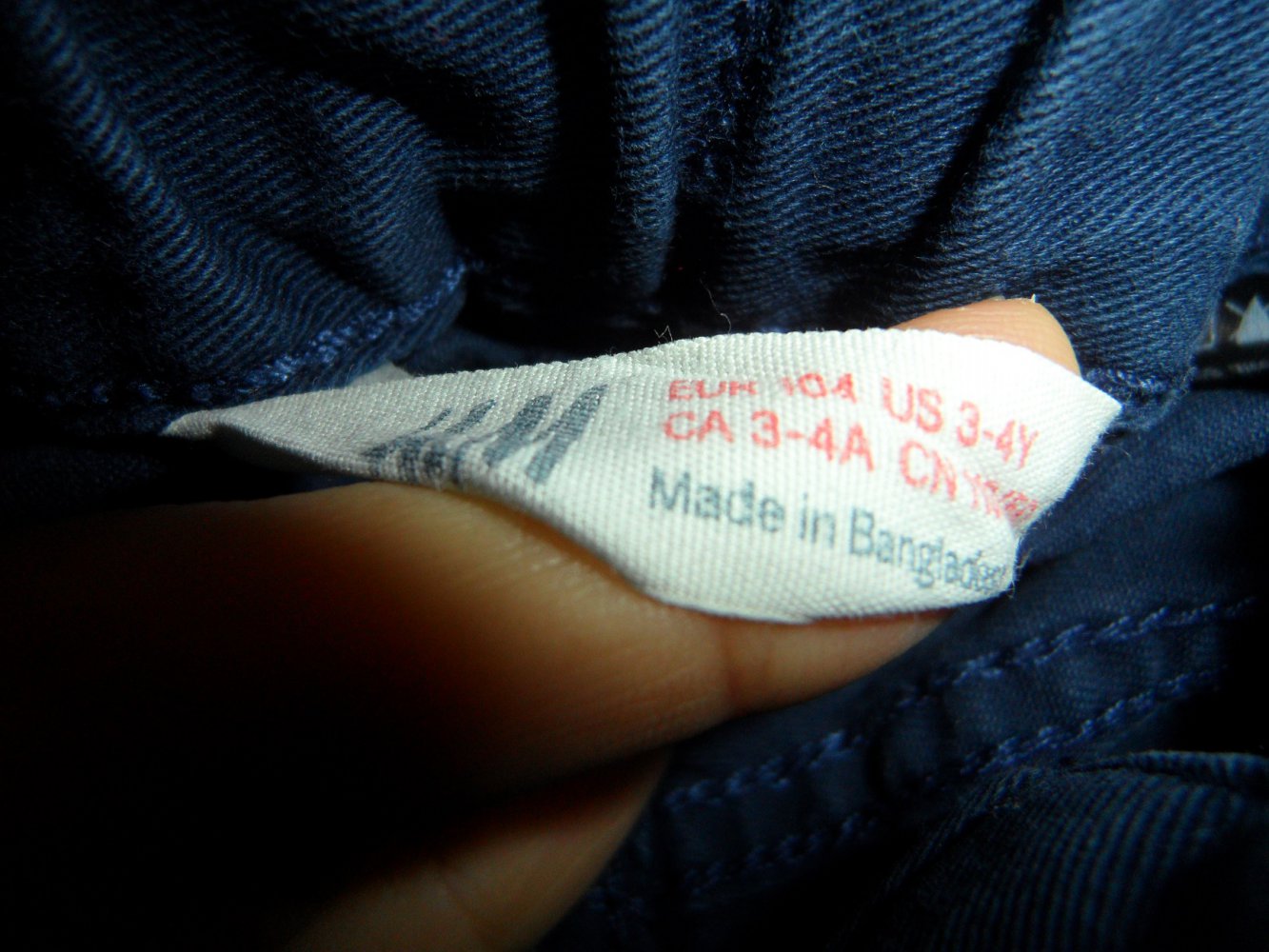 H&M Chino dunkelblau 104