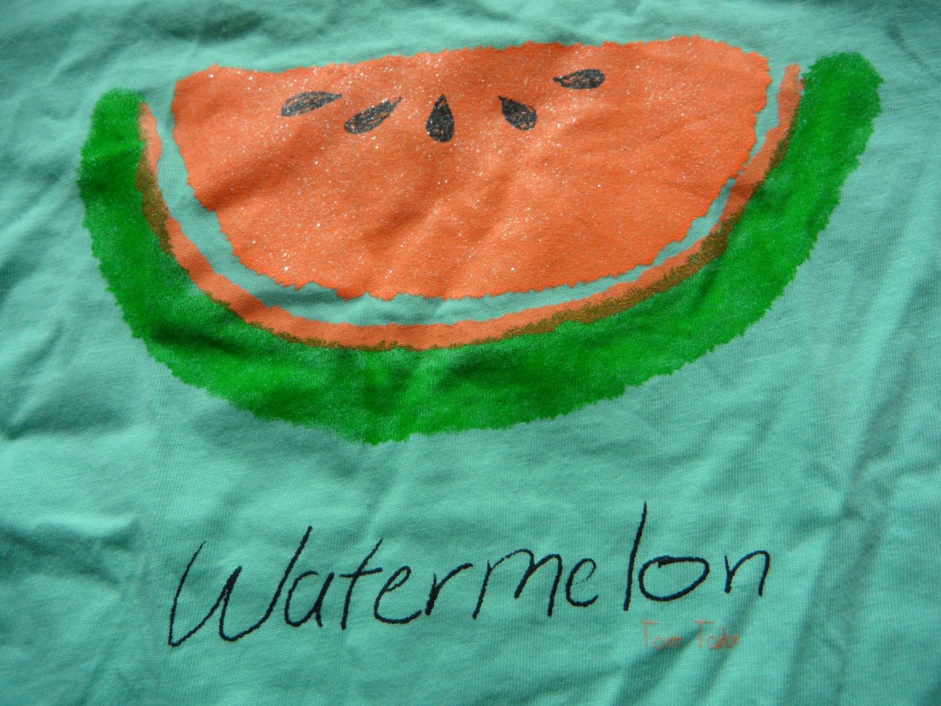 Tom Tailor T-Shirt Wassermelone Glitzer 128/134