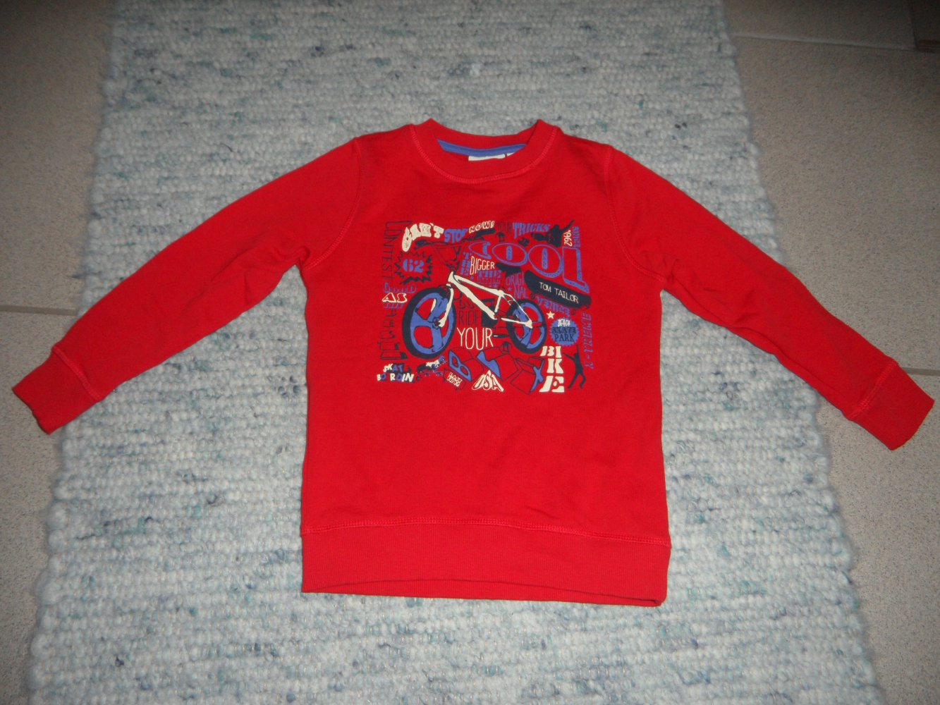 Tom Tailor 104/110 dünner Pulli Fahrrad