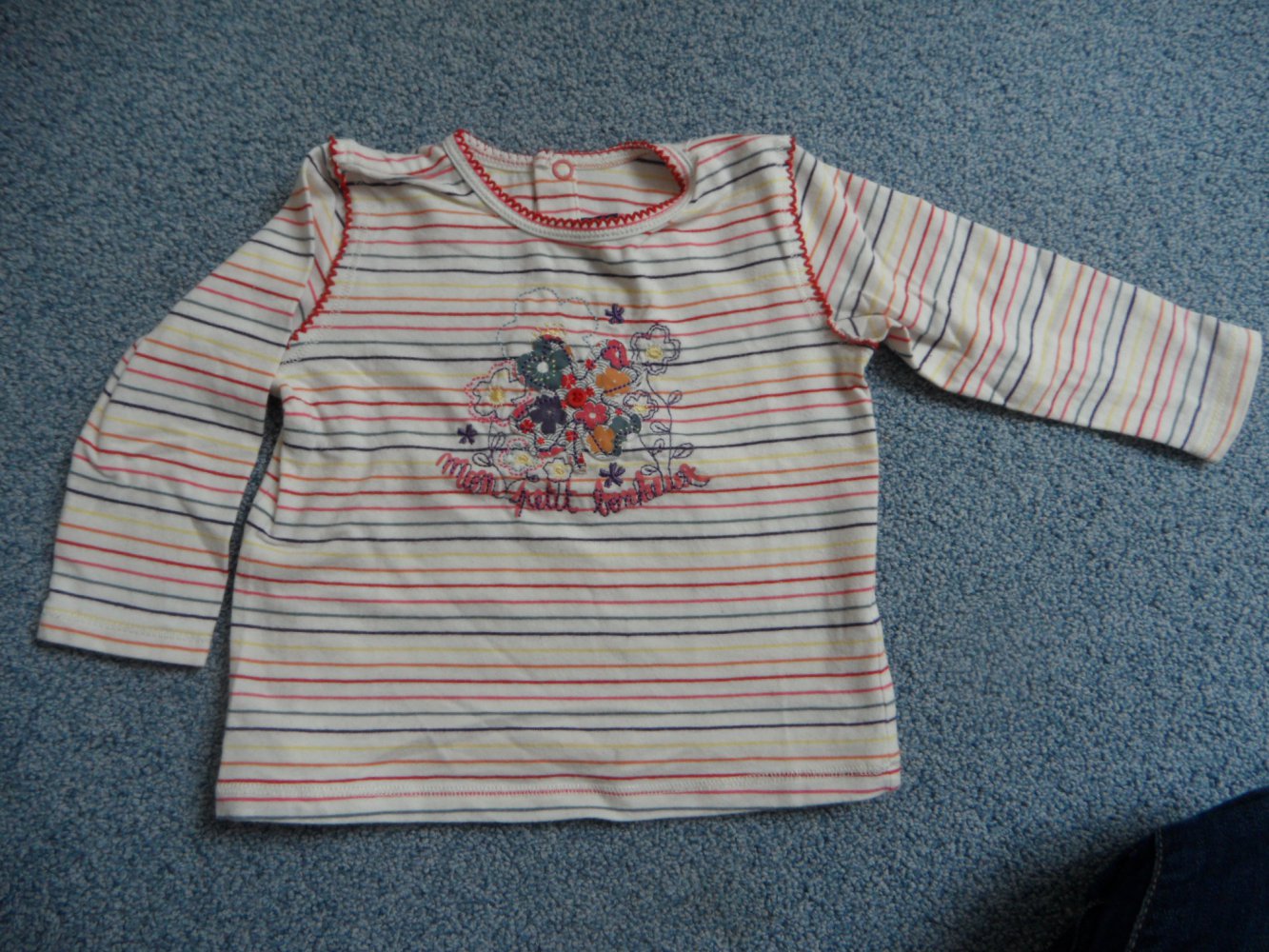 sergent major süßes gestreiftes Langarmshirt 80 floral