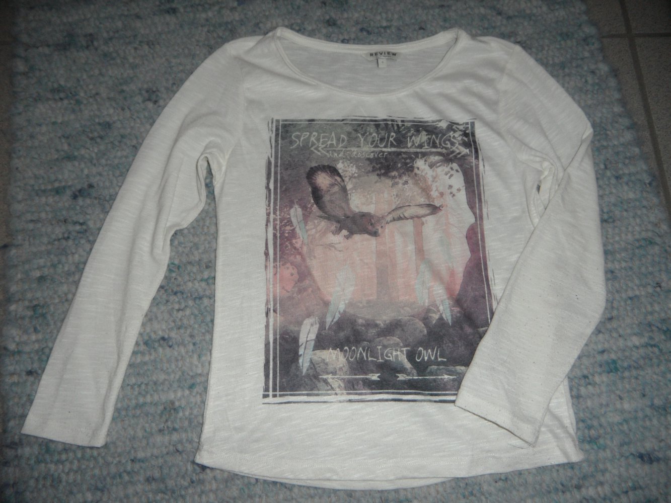 Review for Teens S = 146 Eule Langarmshirt