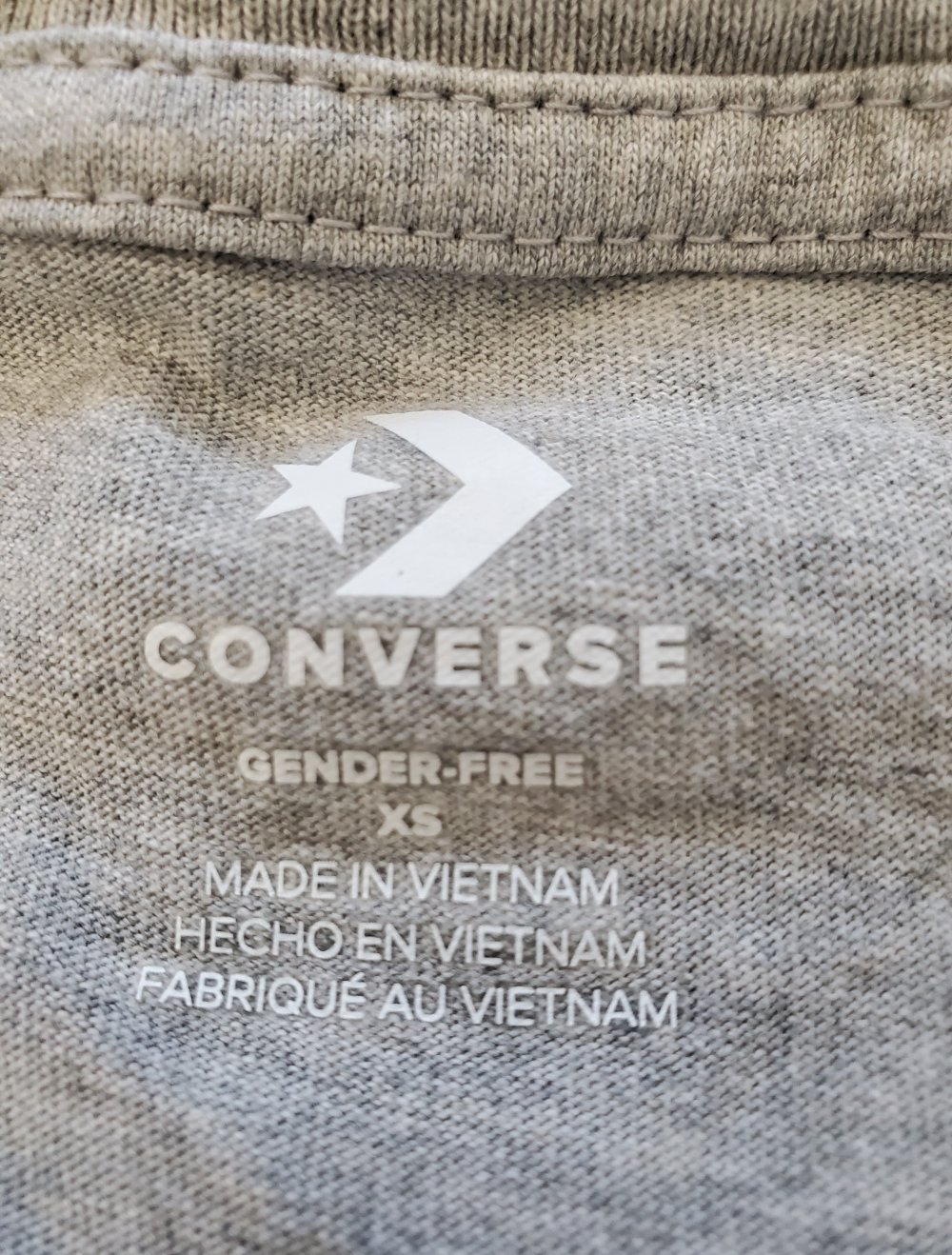 Converse T-shirt unisex Gr. xs grau meliert