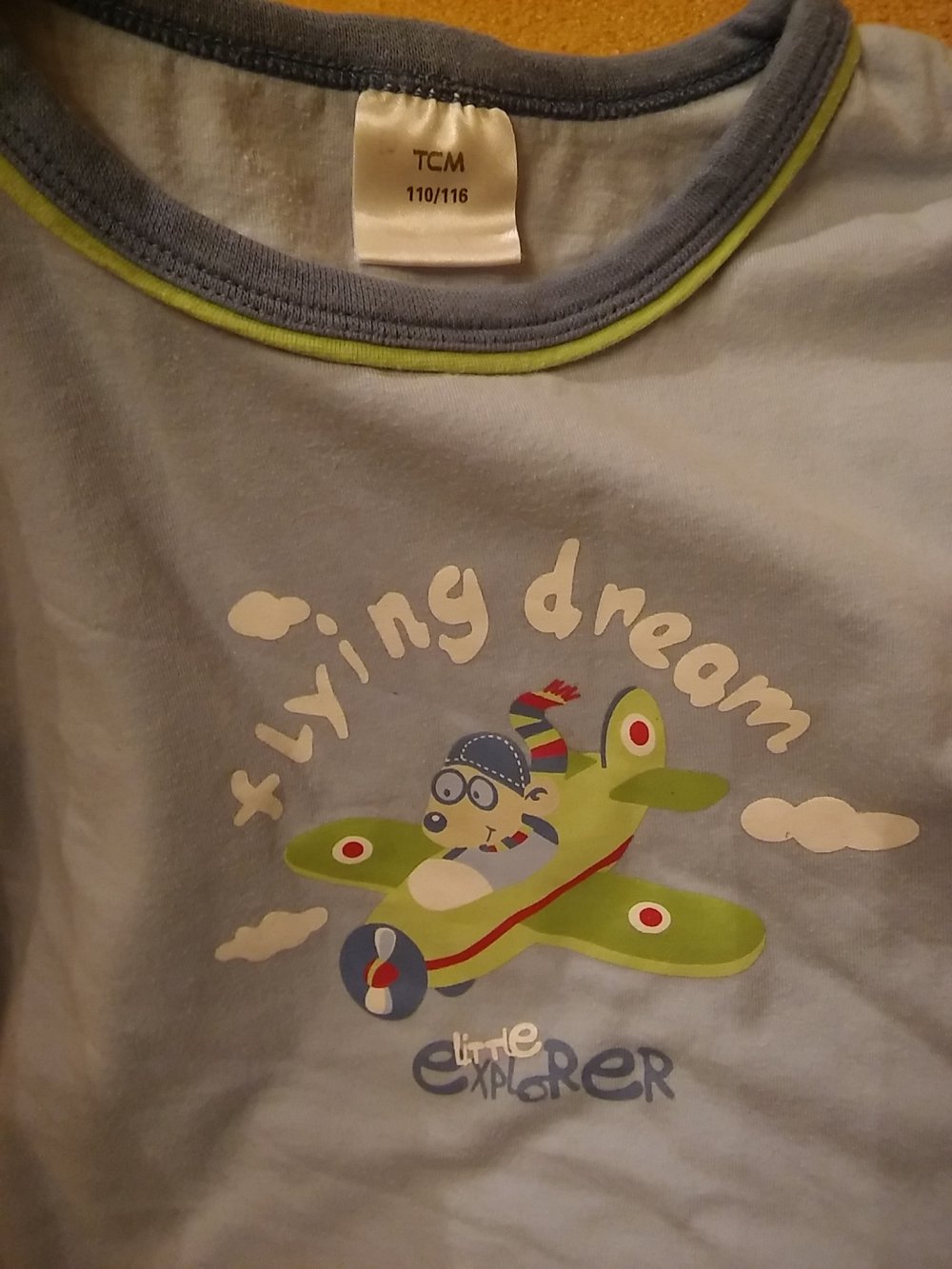 langer dünner Schlafanzug Gr. 110/116