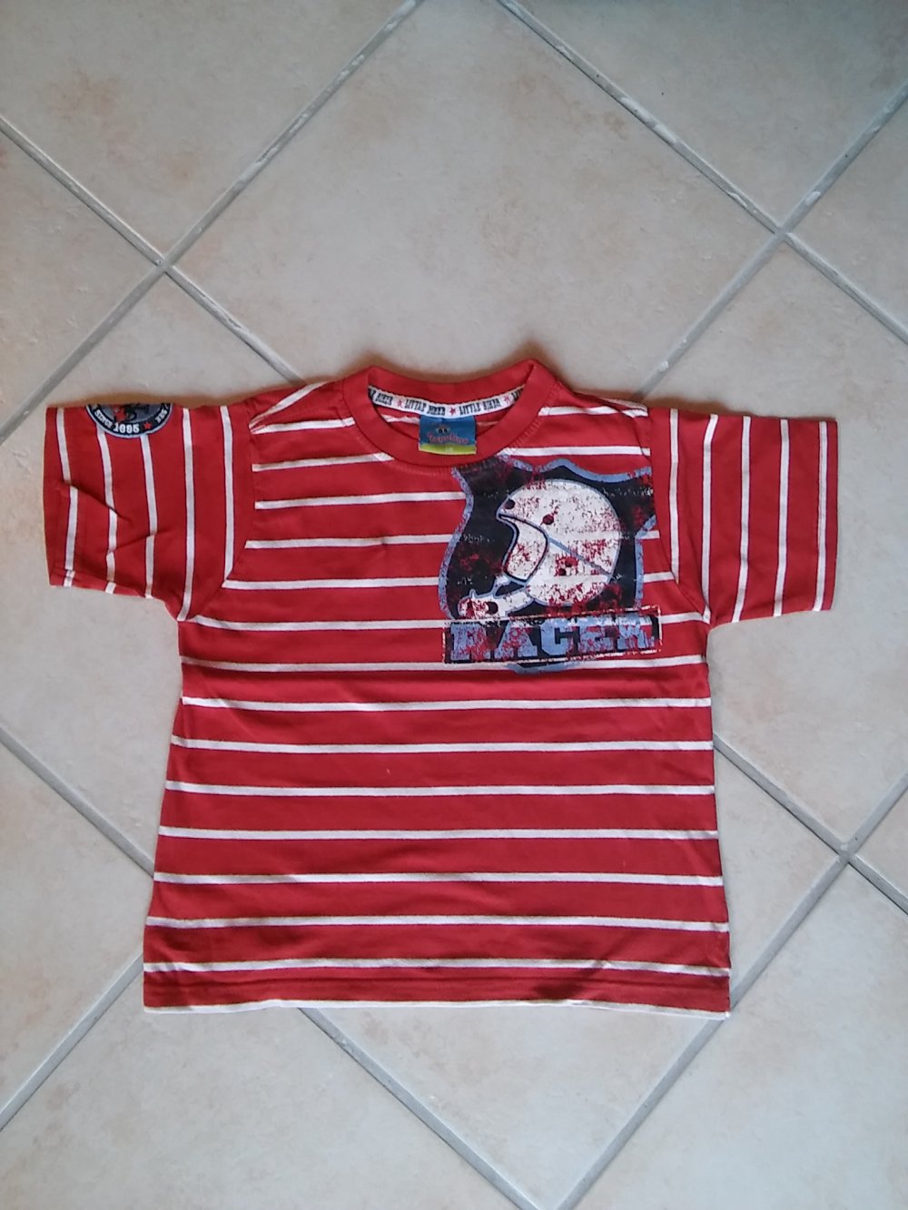 rotgestreiftes T-Shirt Gr. 116