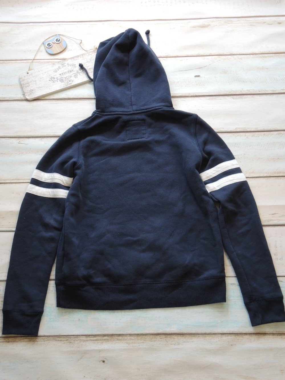 Sweatshirt dunkelblau weiß Gr.XS von Hollister