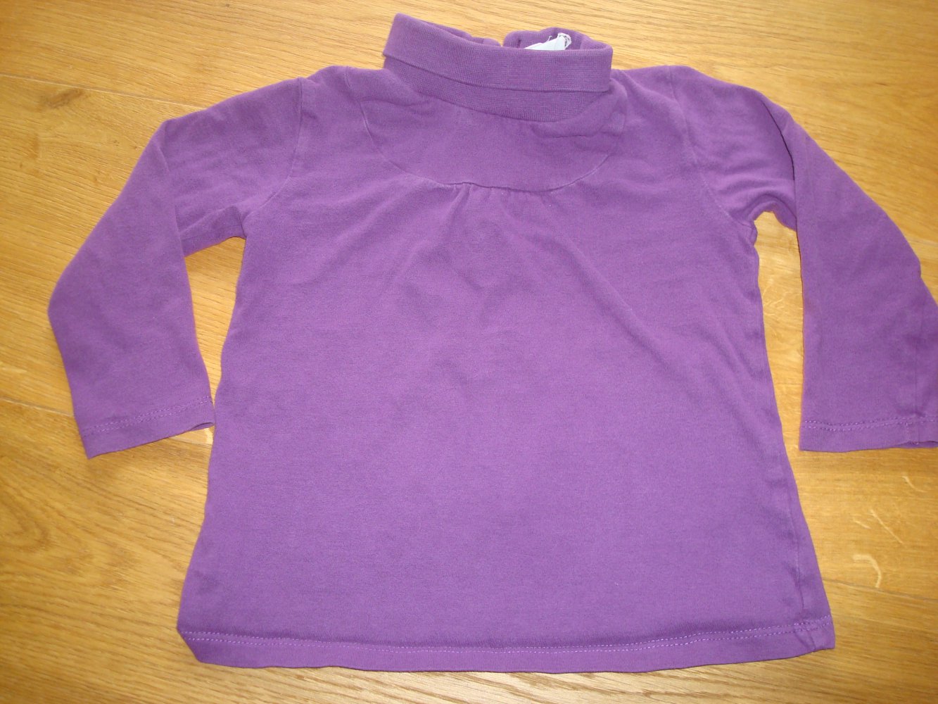 Langarmshirt, Shirt, Rollkragenshirt, Rollkragen in Lila Gr. 80/86