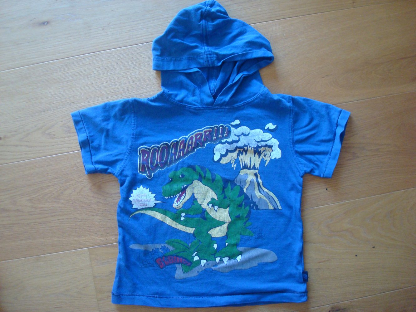 T-Shirt, Hoodie kurzarm mit Dinoaufdruck