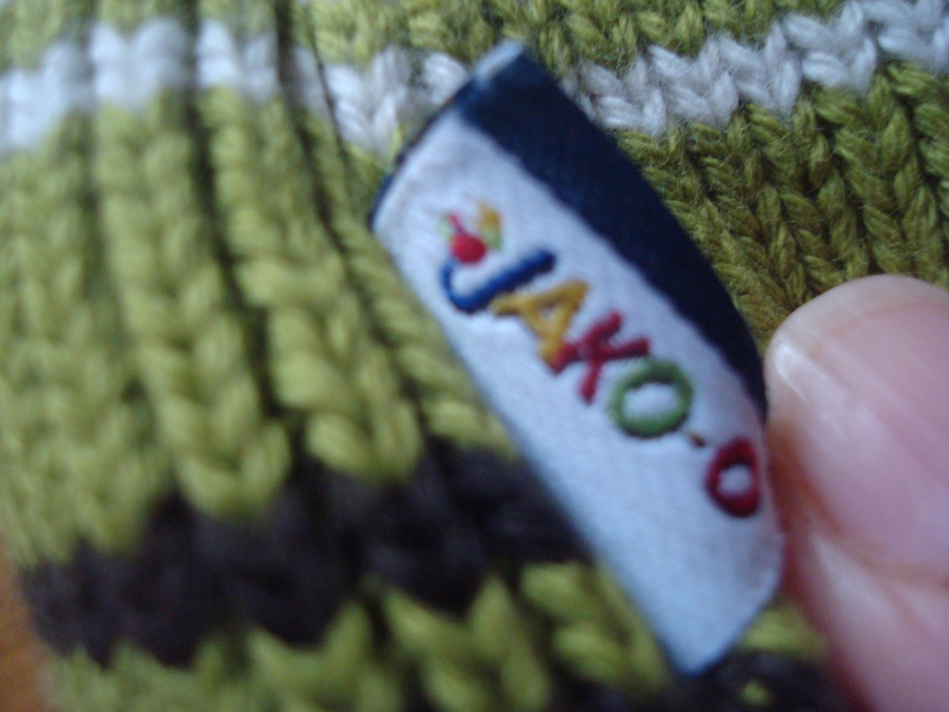 warme Mütze, Strickmütze mit Streifen Neu