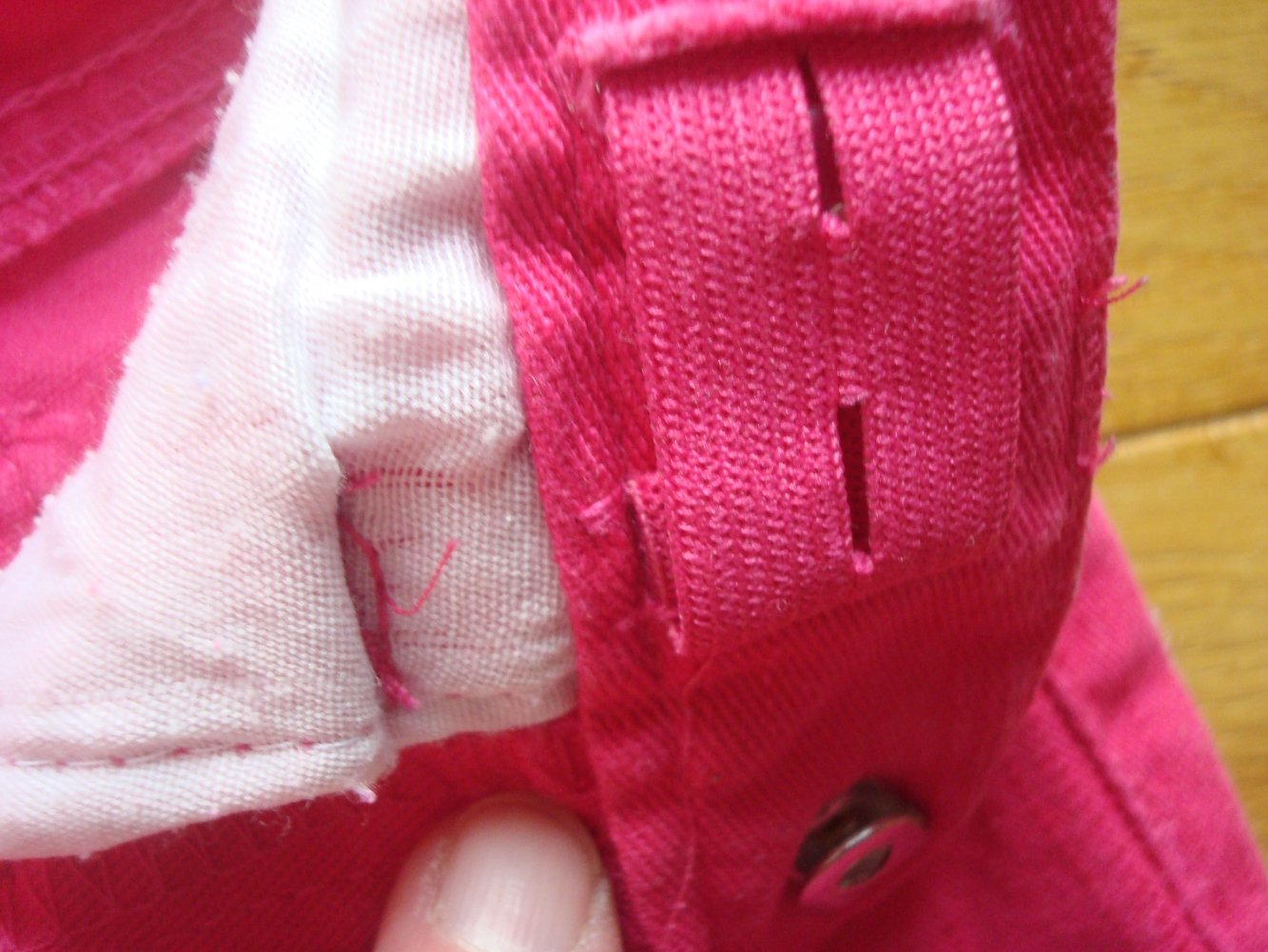 Hose, Jeans in Pink mit Glitzersteinen