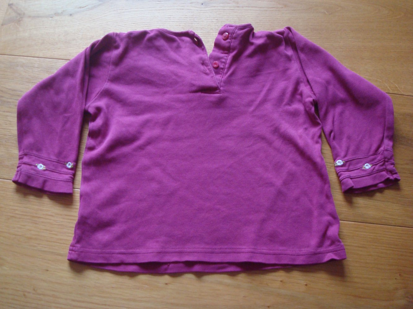 Langarmshirt mit Blumenstickerei