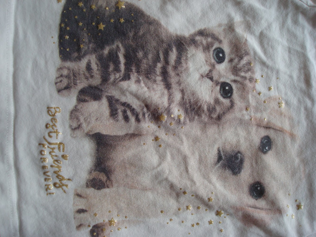 Shirt, Langarmshirt, Longsleeve mit süßem Aufdruck und Glitzer