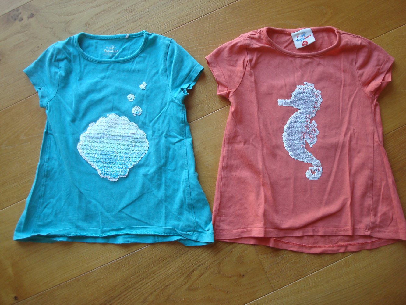 T-Shirts 2 Stück mit Wendepailletten