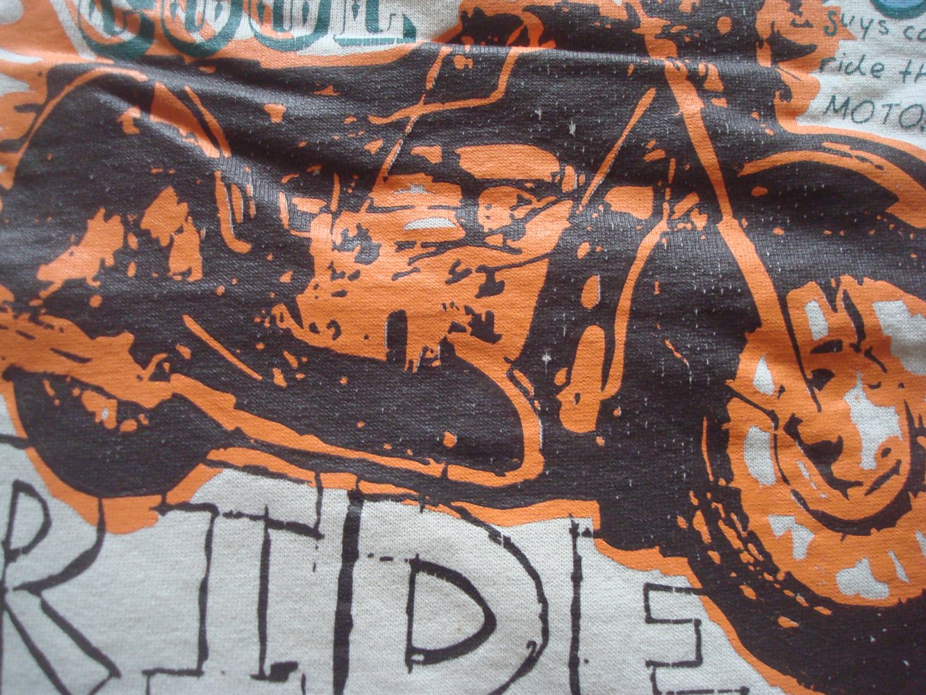 warmes Langarmshirt, Shirt, Sweatshirt mit Motorrad