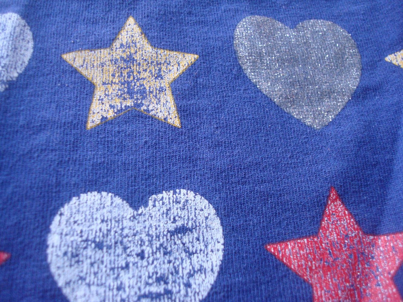 3 T-Shirts mit Glitzeraufdruck