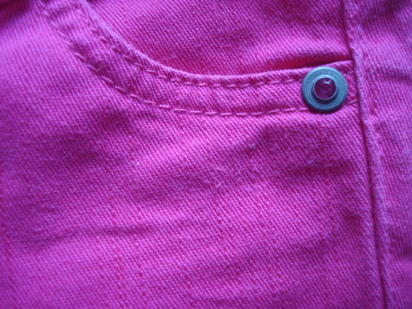 Hose, Jeans in Pink mit Glitzersteinen