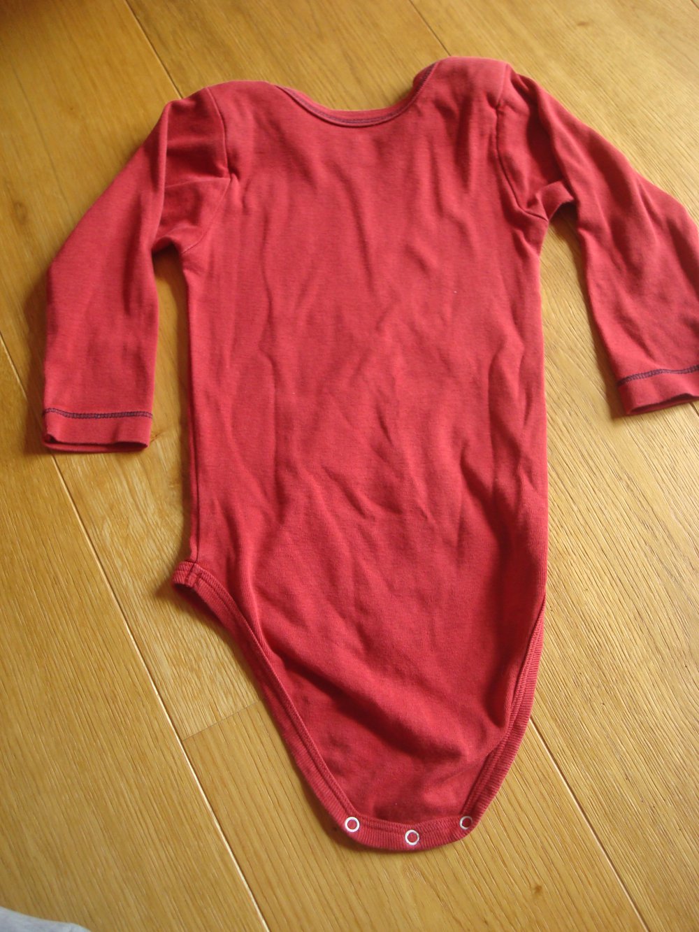 Body lang, Langarmbody in Rot, unisex