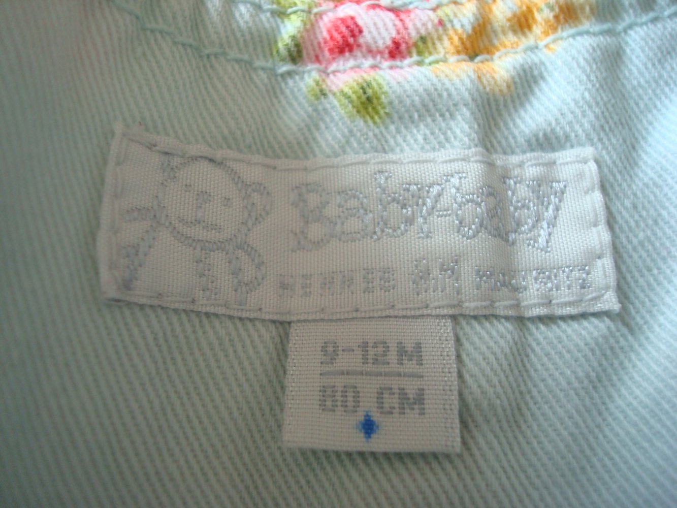 süßes Kleid, Jeanskleid mit Blumendruck Gr. 80 von H&M