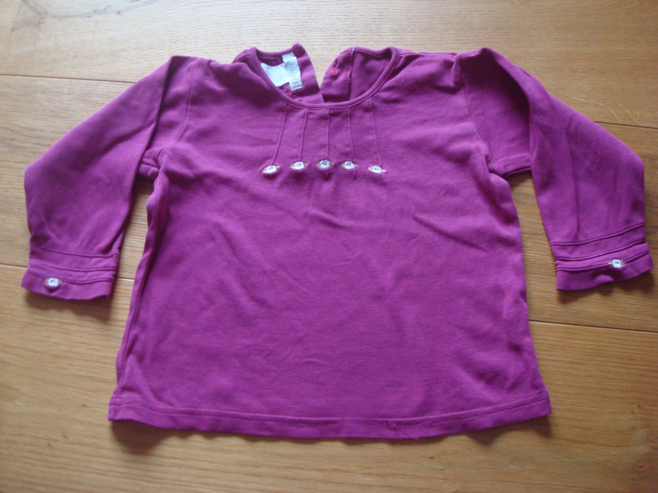 Langarmshirt mit Blumenstickerei