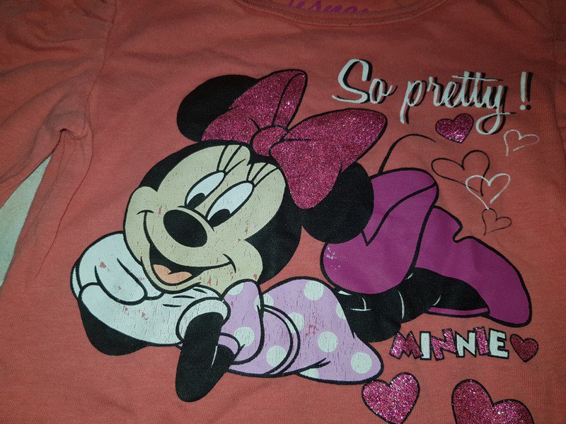 Langarmshirt Gr 98 Druck rissig