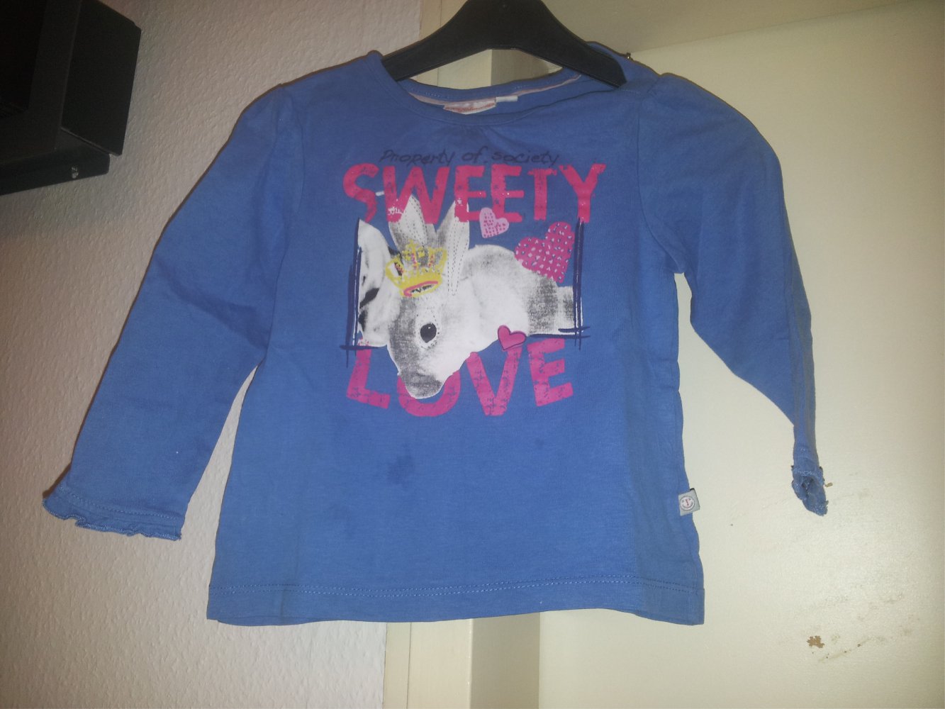 Langarmshirt Gr 92 ( Spielshirt da Fettflecke)