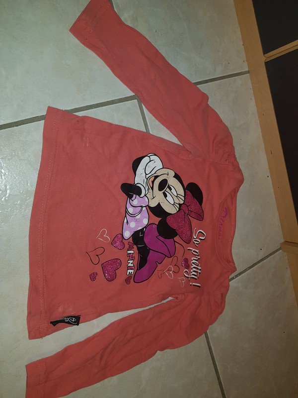 Langarmshirt Gr 98 Druck rissig