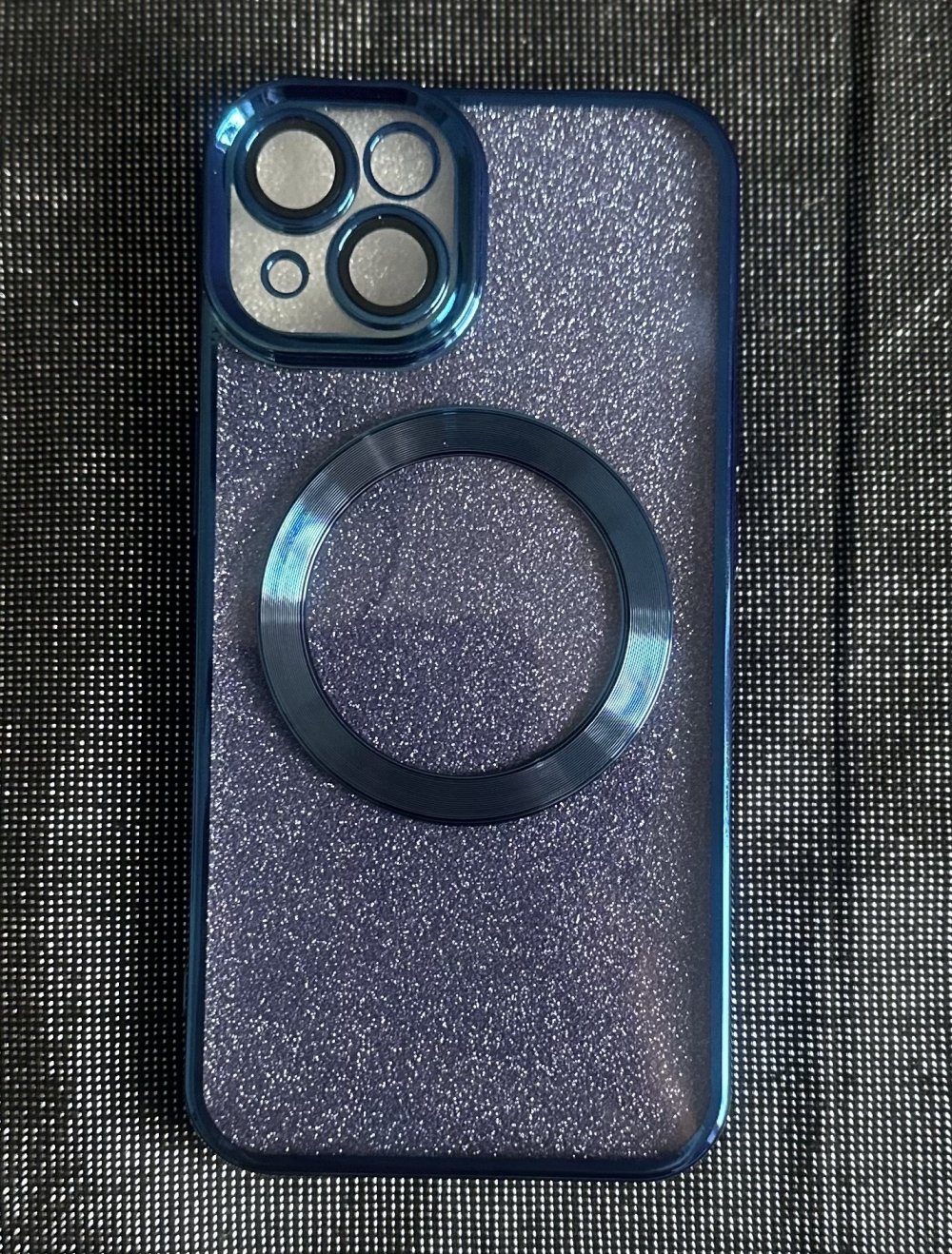 iPhone 14 Handyhülle dunkelblau Glitzer Neu