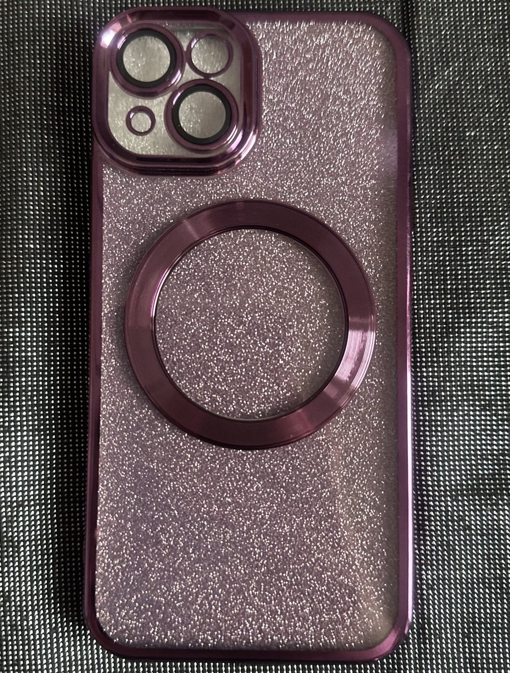 iPhone 14 Handyhülle lila Glitzer Neu